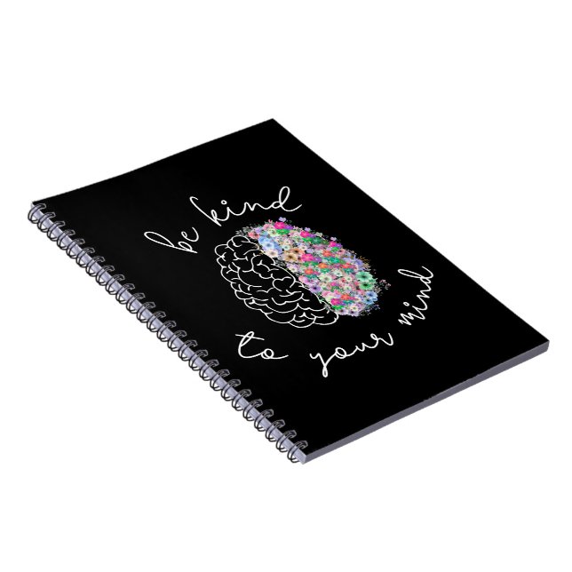 Carnet Soyez Gentil À Votre Esprit Floral Cerveau Santé M (Côté Droit)