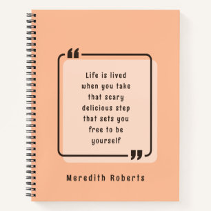 Carnet Soyez Motivationnel Citation Chic Peach