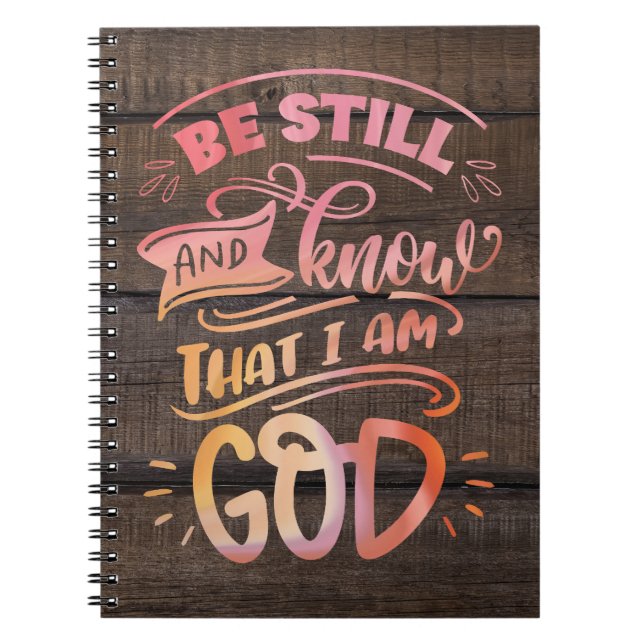 Carnet Soyez toujours et sachez que je suis Dieu Bible ch (Devant)