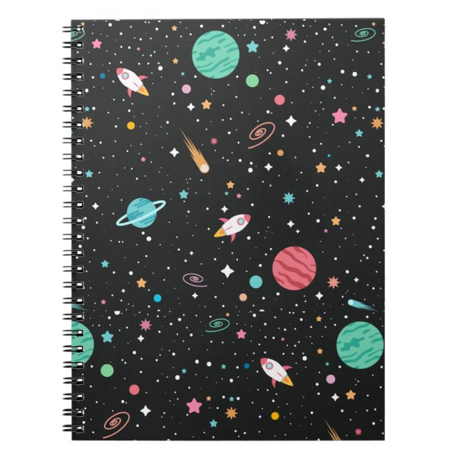 Carnet Space Rocket Ships et Planètes (Devant)