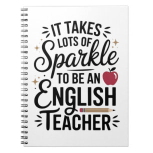 Carnet Sparkle to Be an English Teacher - Fun Cadeau