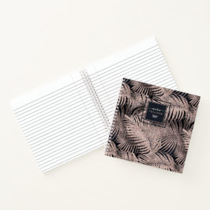 Carnet Sparkling Palm Leaves Pattern