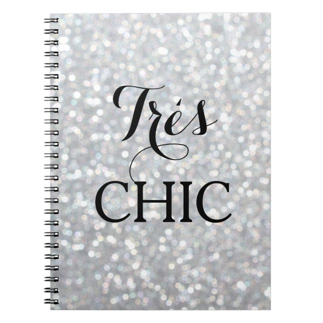 Carnet Sparkly Silver TRÈS CHIC (Devant)