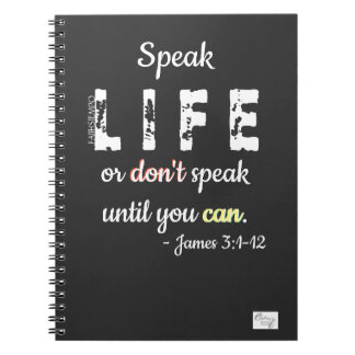 Carnet Speak Life or Don't Speak = Spiral Photo Notebook