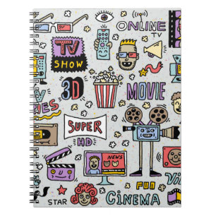 Carnet Spectacles, séries et films Drôle Doodle vintage s