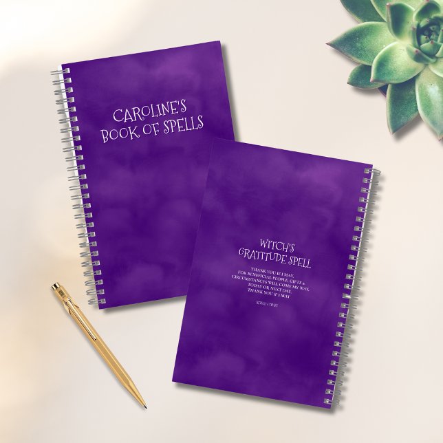 Carnet Spell de Gratitude de la sorcière violette personn (Créateur téléchargé)