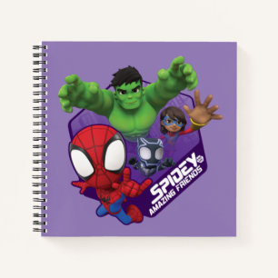 Carnet Spidey, Hulk, Mme Marvel et Black Panther Hexagone