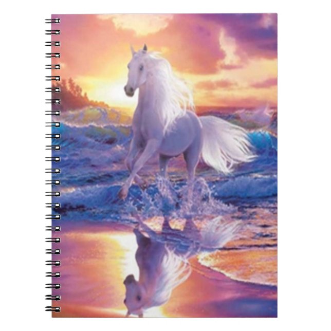 Carnet spiral à étalon blanc (Devant)