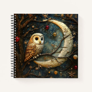carnet spiral à hibou 3D