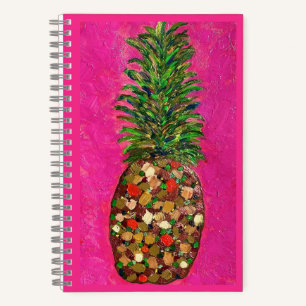 Carnet spiral ananas (couverture rigide)