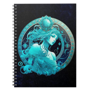 Carnet spiral Aquarius Zodiac