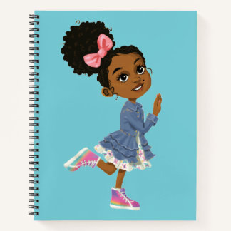 Carnet Spiral avec caractère marron pour les fille