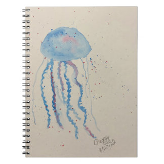 Carnet spiral avec couvercle de méduse