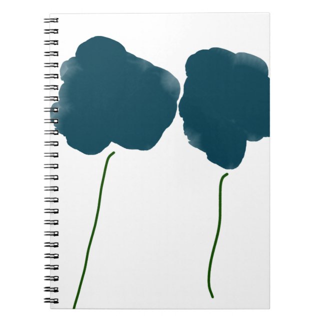 Carnet spiral avec fleurs (Devant)