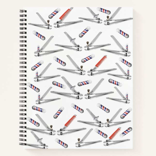 Carnet Spiral Barber Poteau Clippers (Devant)