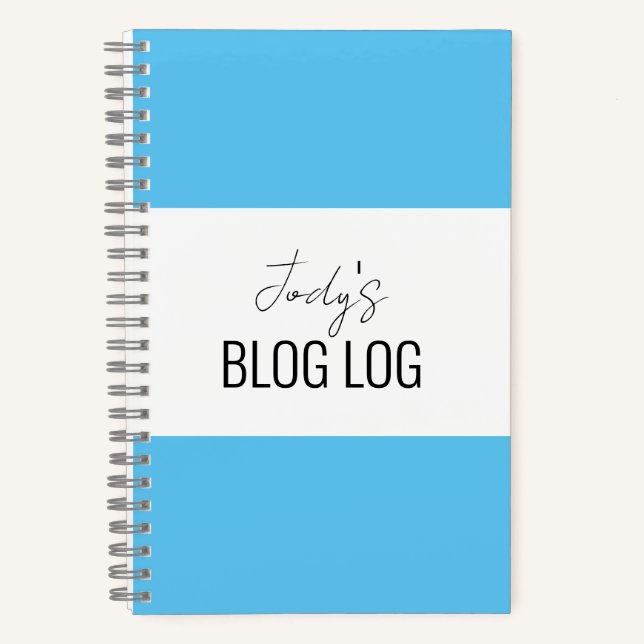 Carnet Spiral Bleu & Blanc (Recto)