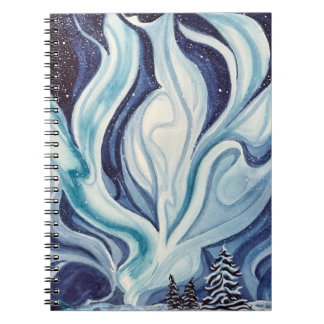carnet Spiral "Blue Aurora"