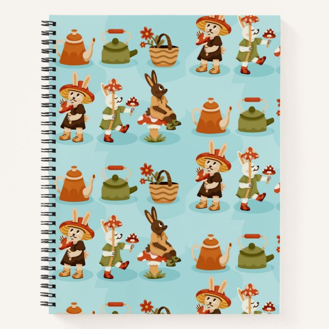 Carnet Spiral-bound notebook features a playful pattern (Devant)
