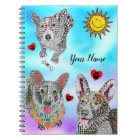 Carnet spiral corgi mignon et coloré