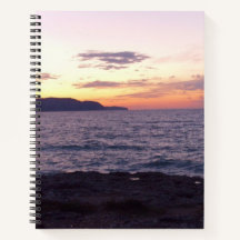 Carnet spiral coucher de soleil