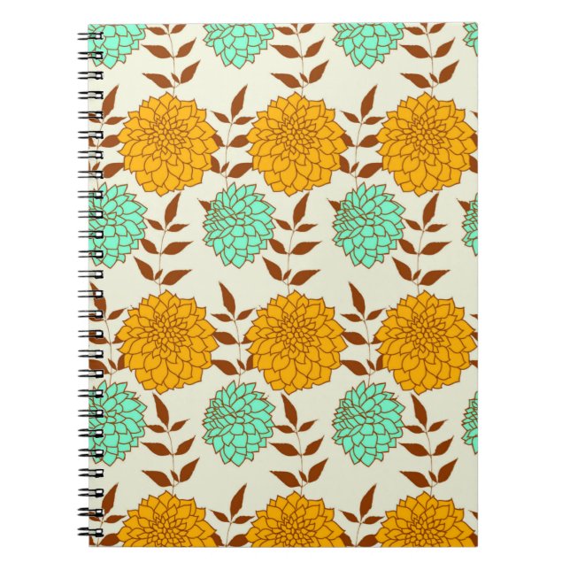 Carnet spiral de bouquet floral de printemps (Devant)