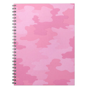 Carnet spiral de camouflage rose