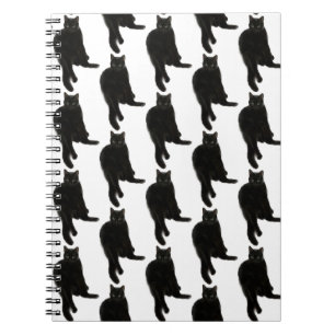 Carnet spiral de chat noir