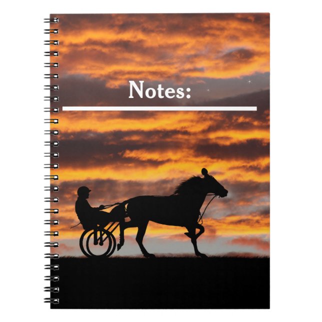 Carnet Spiral de cheval de Trot standard (Devant)