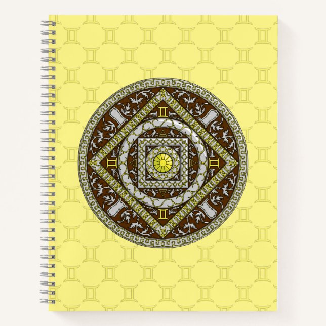 Carnet spiral de Gemini Mandala (Devant)