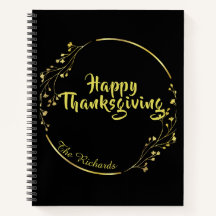 Carnet spiral de la famille des Bons thanksgivings