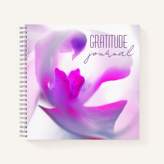 Carnet Spiral de l'orchidée "Journal de Gratitude" (Devant)