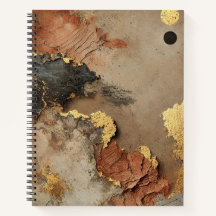 Carnet Spiral de luxe avec conception Terre Abstra