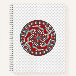 Carnet spiral de machines rouges
