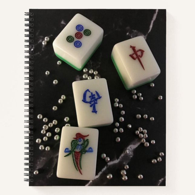 Carnet spiral de Mahjong Tiles (Devant)