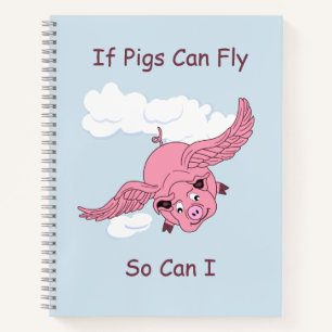 Carnet spiral de porc volant