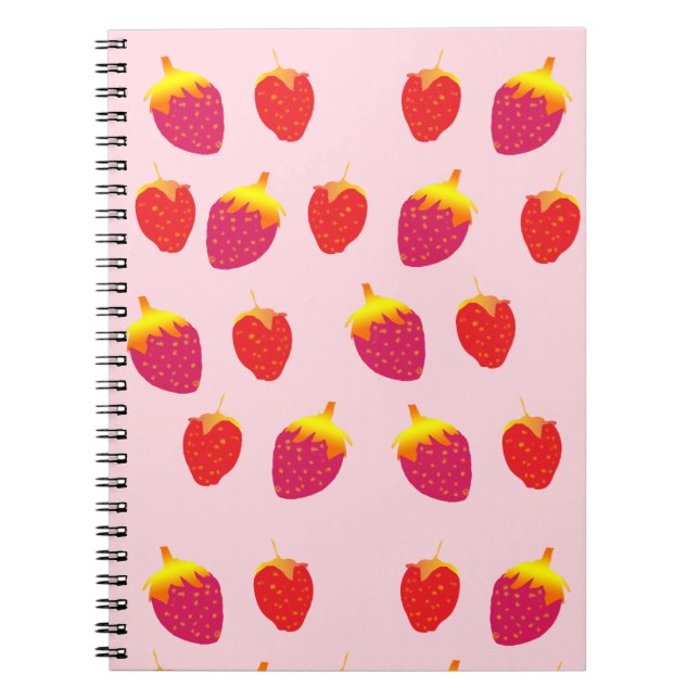 Carnet spiral de Straberries rouges (Devant)