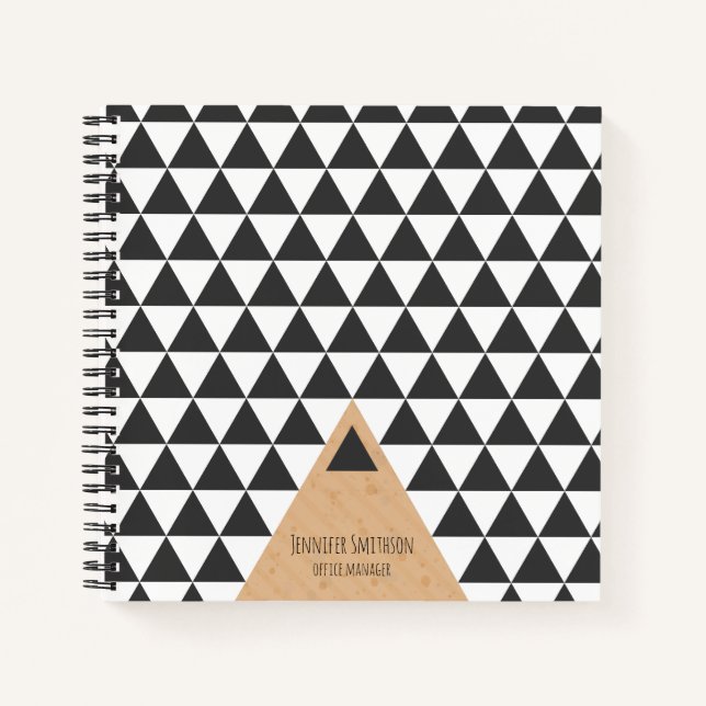 Carnet Spiral de style géométrique moderne (Devant)