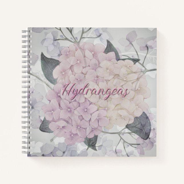 Carnet spiral des Hydrangées (Devant)