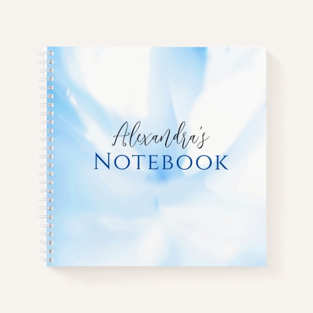 Carnet spiral d'impression bleu doux (Devant)