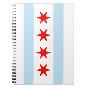 Carnet Spiral Drapeau De Chicago