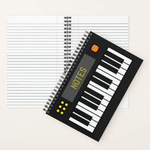 Carnet spiral du clavier de Black Music