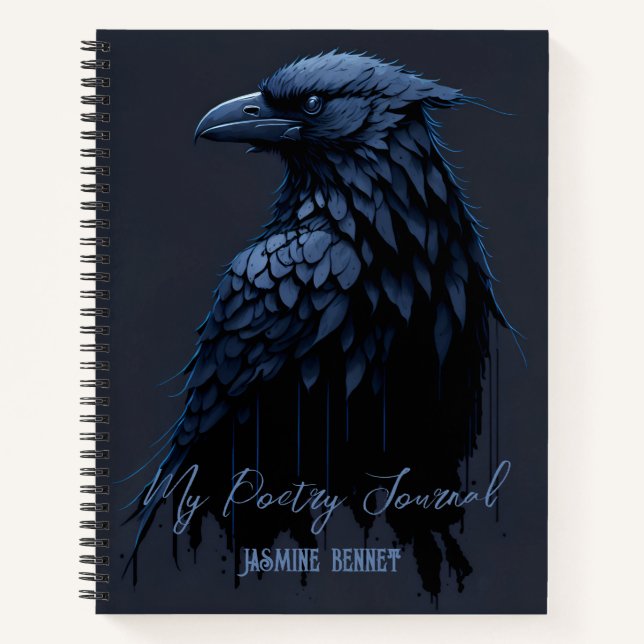 Carnet Spiral du Journal de Poésie Corbeau personn (Devant)