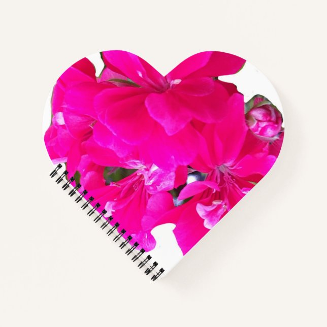 Carnet spiral en forme de coeur (Devant)