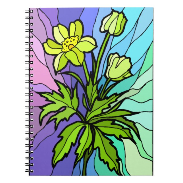 Carnet spiral en verre de teint (Devant)