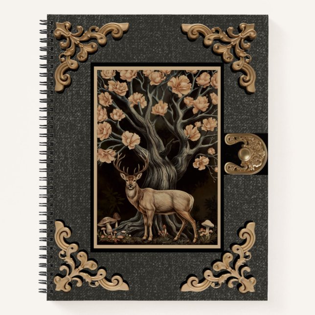 Carnet spiral et arbre Magnolia (Devant)