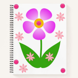 Carnet spiral floral