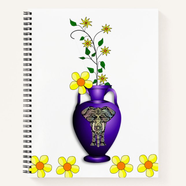 Carnet spiral floral (Devant)