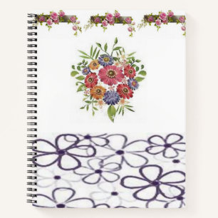 Carnet spiral floral