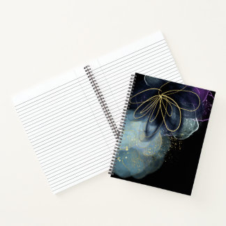 Carnet Spiral Fluid Art
