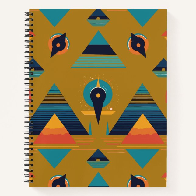 Carnet spiral géométrique (Devant)